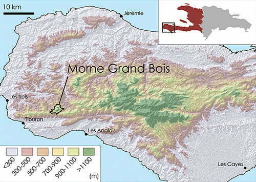 Map of Grand Bois National Park. Image courtesy of Haiti National Trust.
