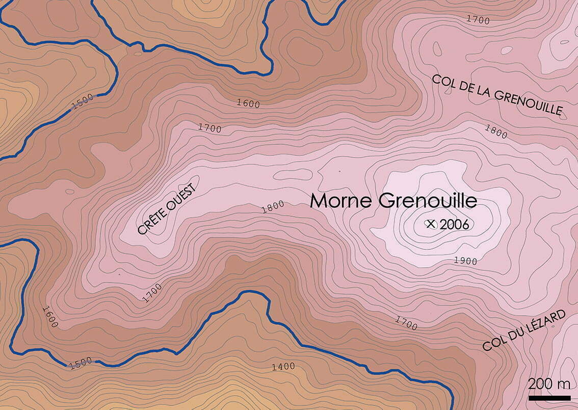 Grande Colline Topographic Map 4