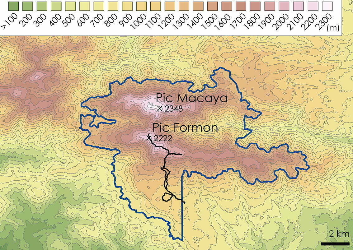 Macaya Topographic Map 2
