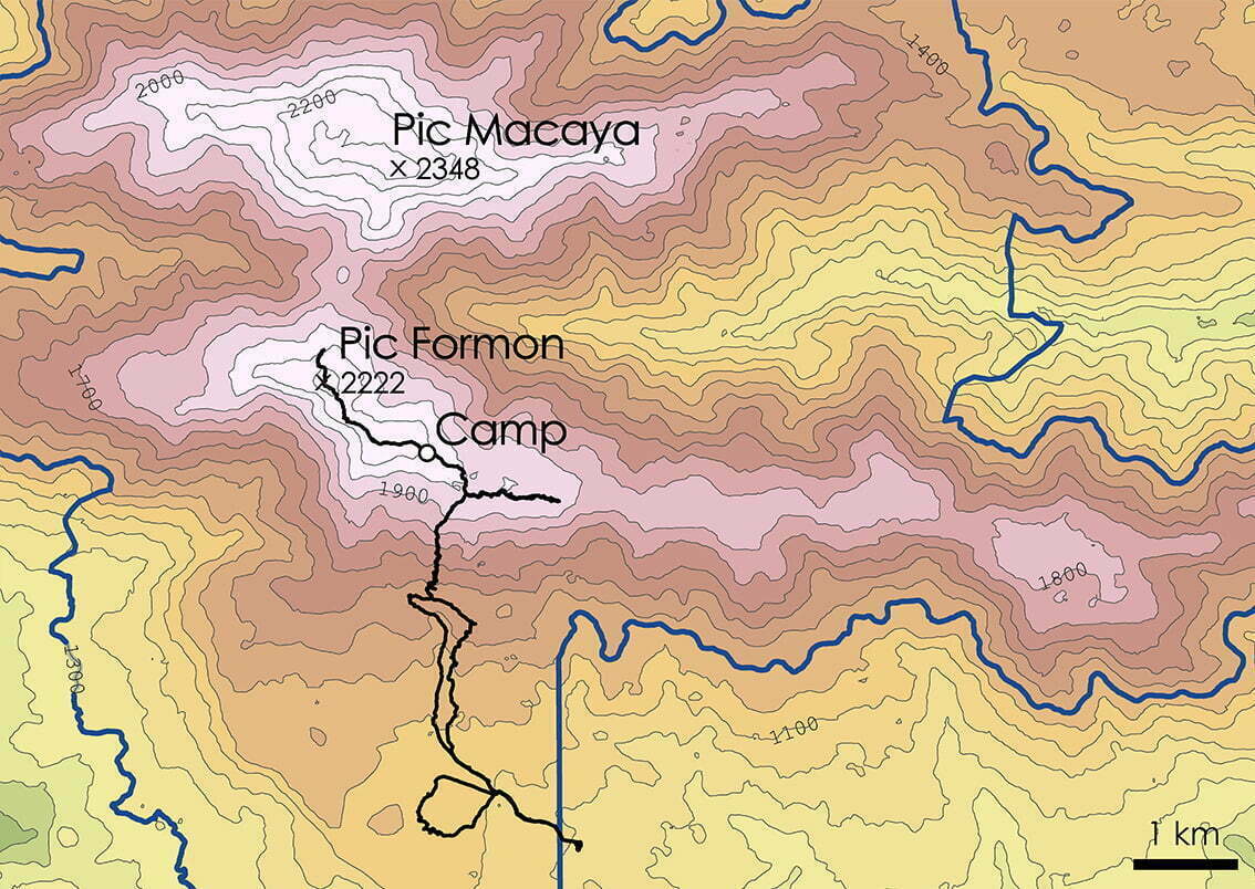 Macaya Topographic Map 3