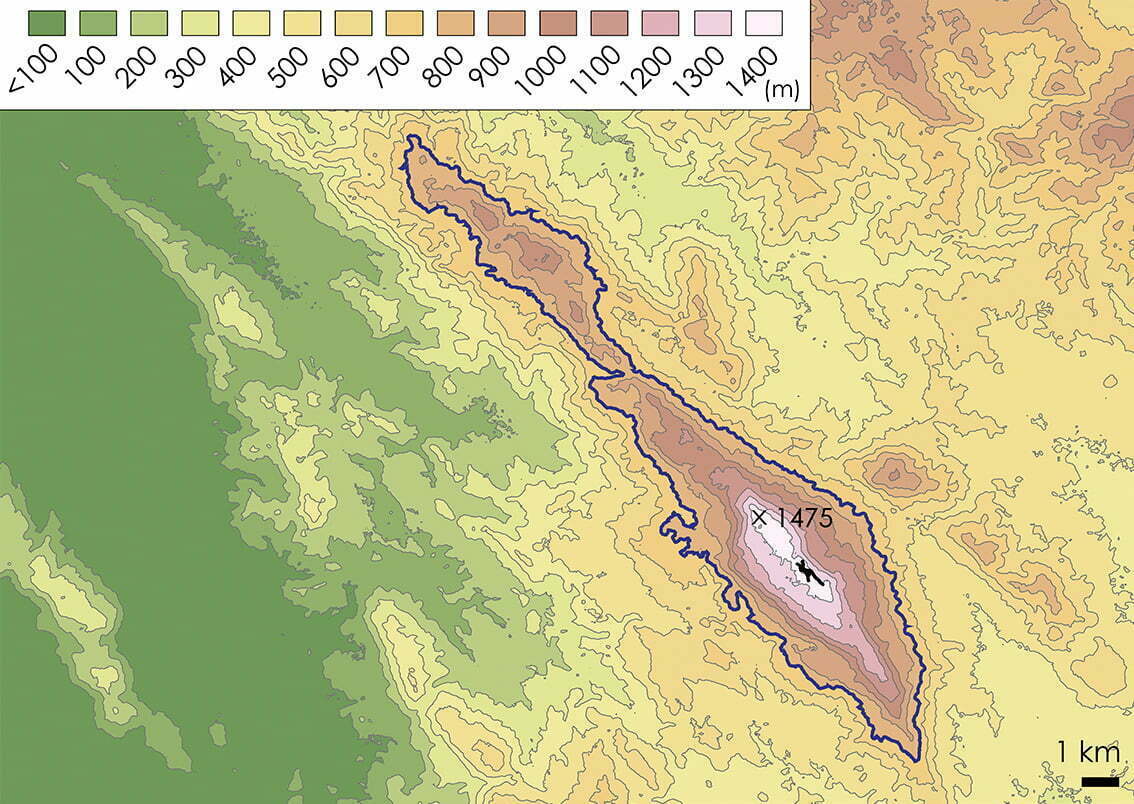 Morne Basile Topographic Map 2
